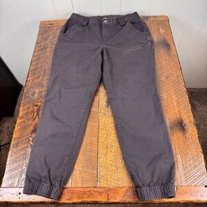 Duluth Trading Co Women’s Gray Jogger Pants Size 4 Stretch Ankle Zip